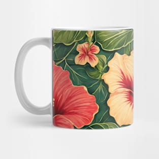 Hibiscus flower aloha shirt style Mug